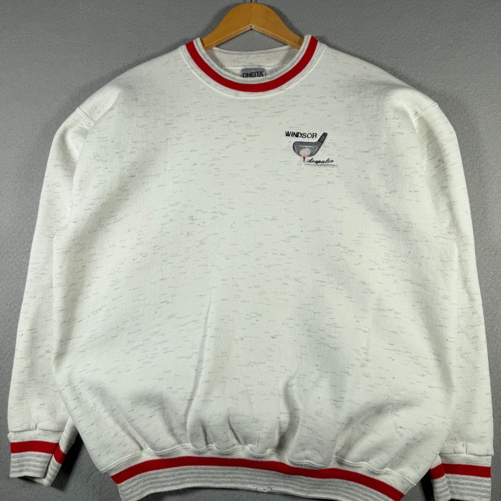 Vintage Oneita Power-Sweats Windsor Acapulco Golf Sweatshirt Mens XL USA Made